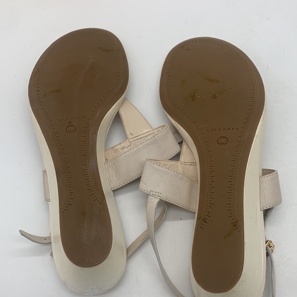 Vintage Cole Haan Leather Off White Thong Sandals - As is. CH3104 - Picture 8 of 8